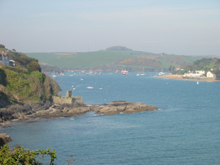 Salcombe Castle and estuary South Devon